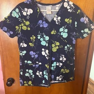 Small Floral Scrub Top